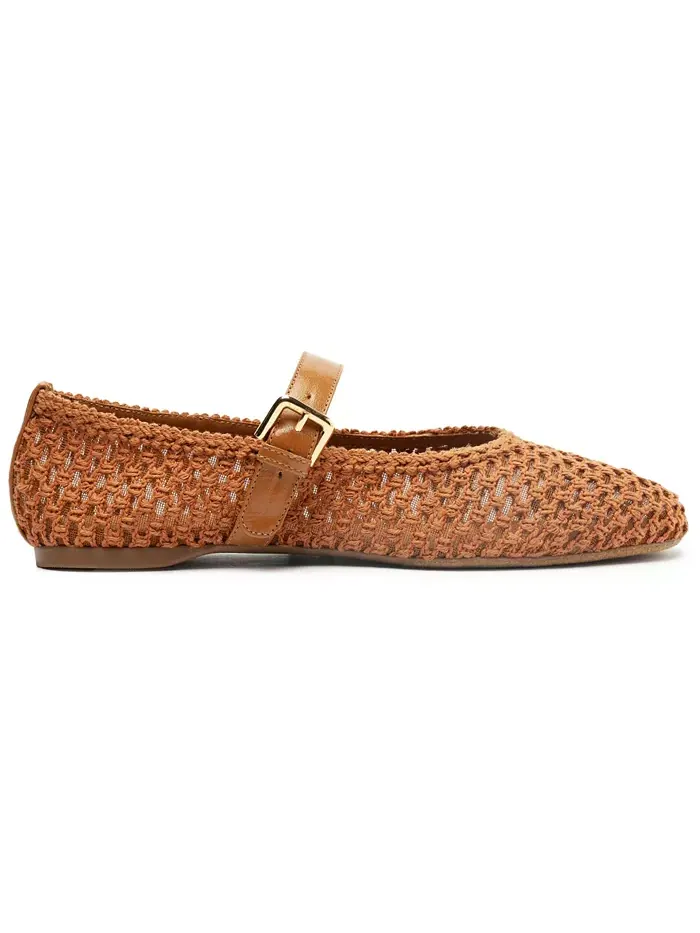 Женские балетки Abby из ткани Arezzo — изображение 2 из 5
