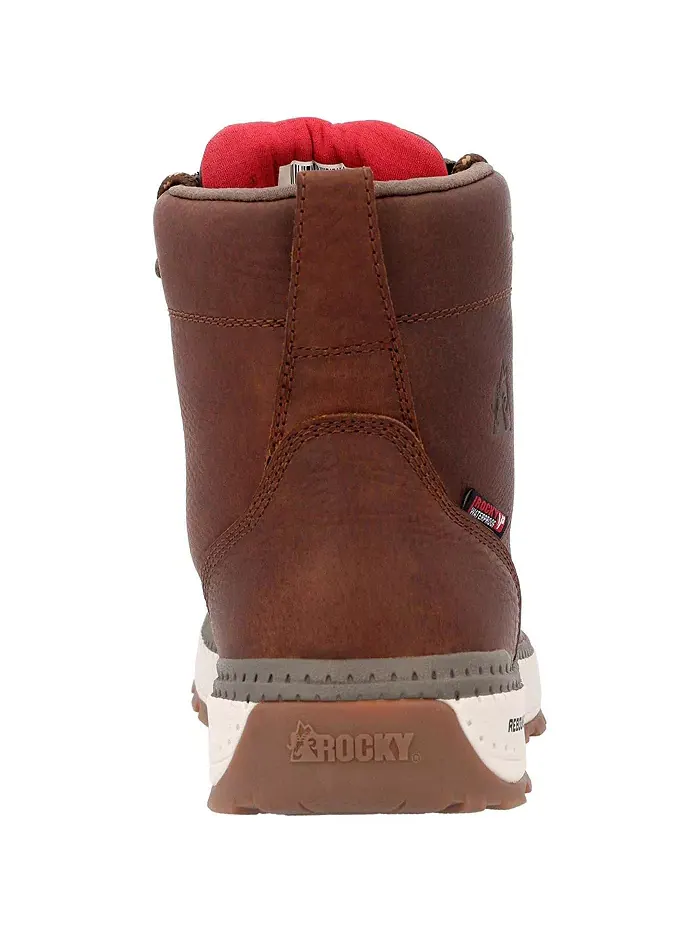 Мужские рабочие ботинки Rebound Wedge с водонепроницаемым композитным мыском Rocky — изображение 3 из 7, коричневый