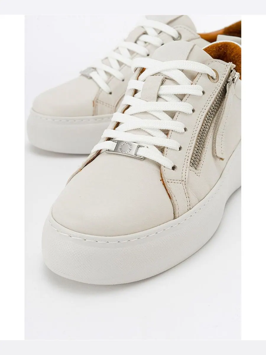 Кроссовки Allie Leather Zip (женские) Forever & Always Shoes — изображение 3 из 6, бежевый