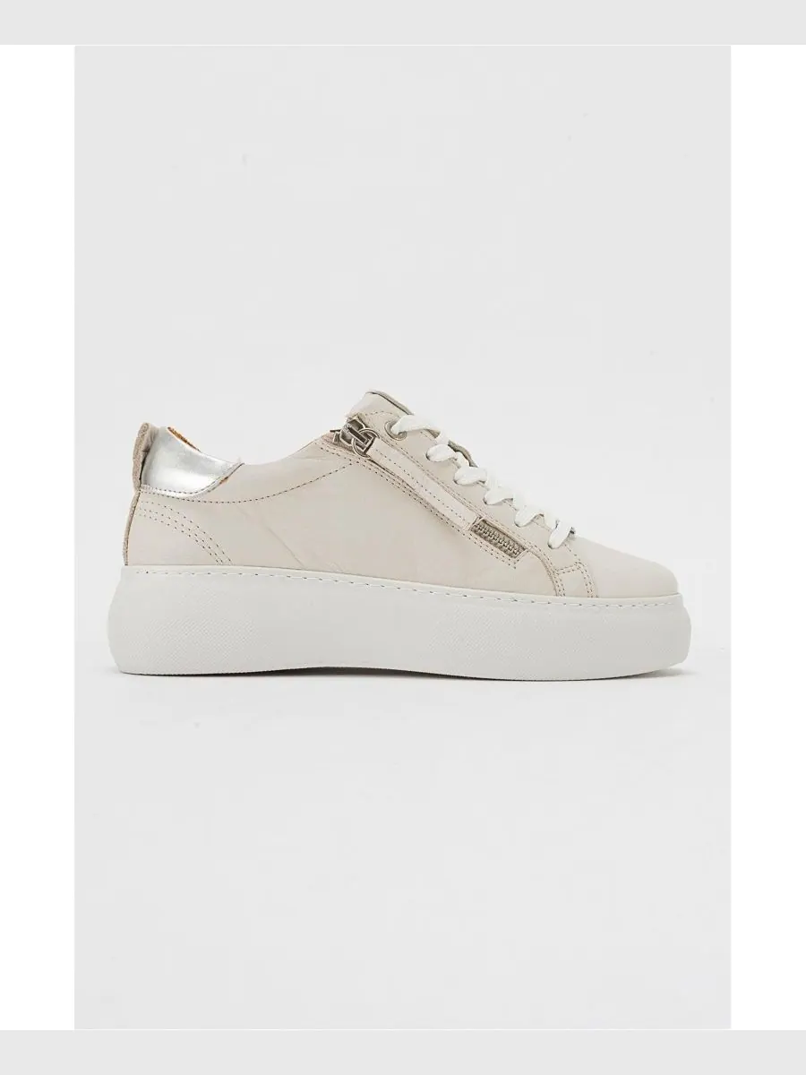Кроссовки Allie Leather Zip (женские) Forever & Always Shoes — изображение 6 из 6, бежевый