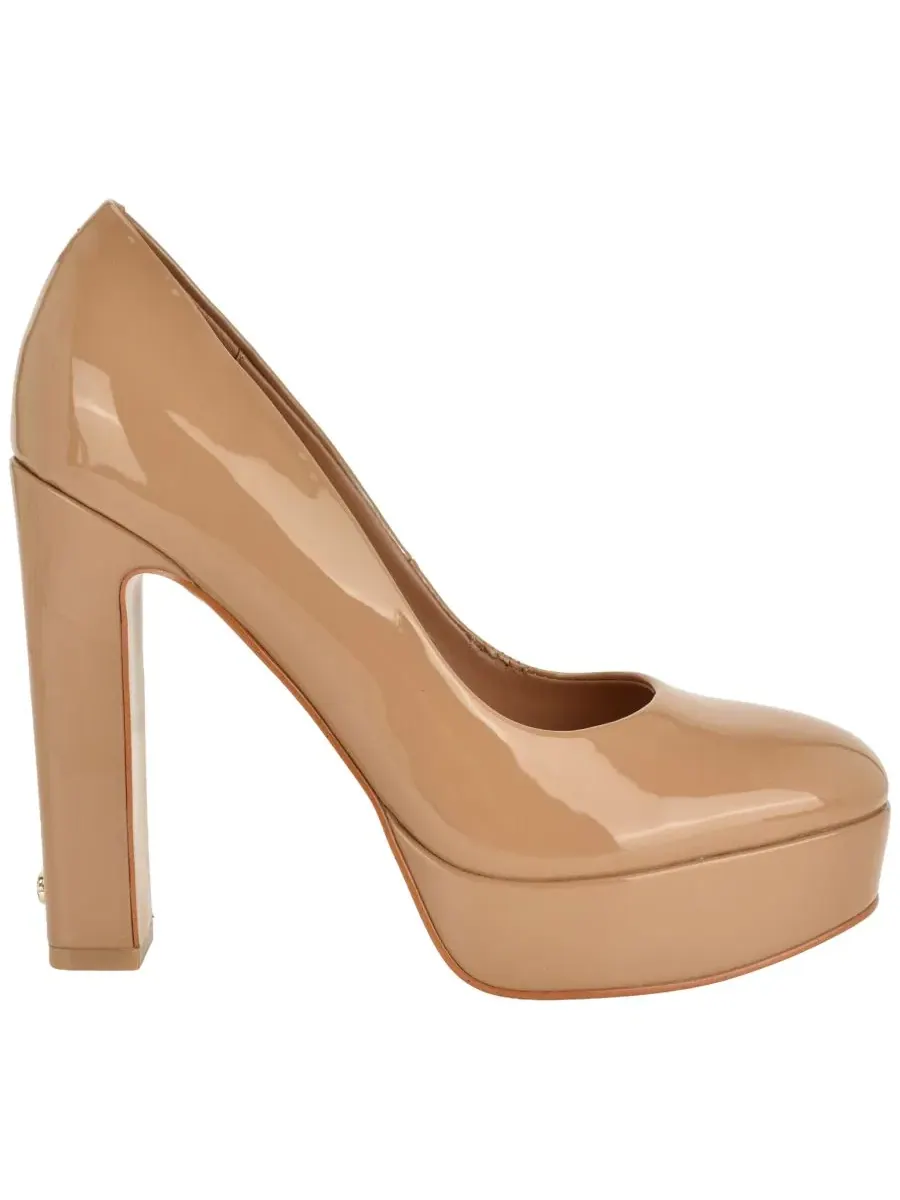 Туфли-платформа Dalarie Tall Block Heel Platform Pumps GUESS, Cafe Patent — изображение 2 из 5