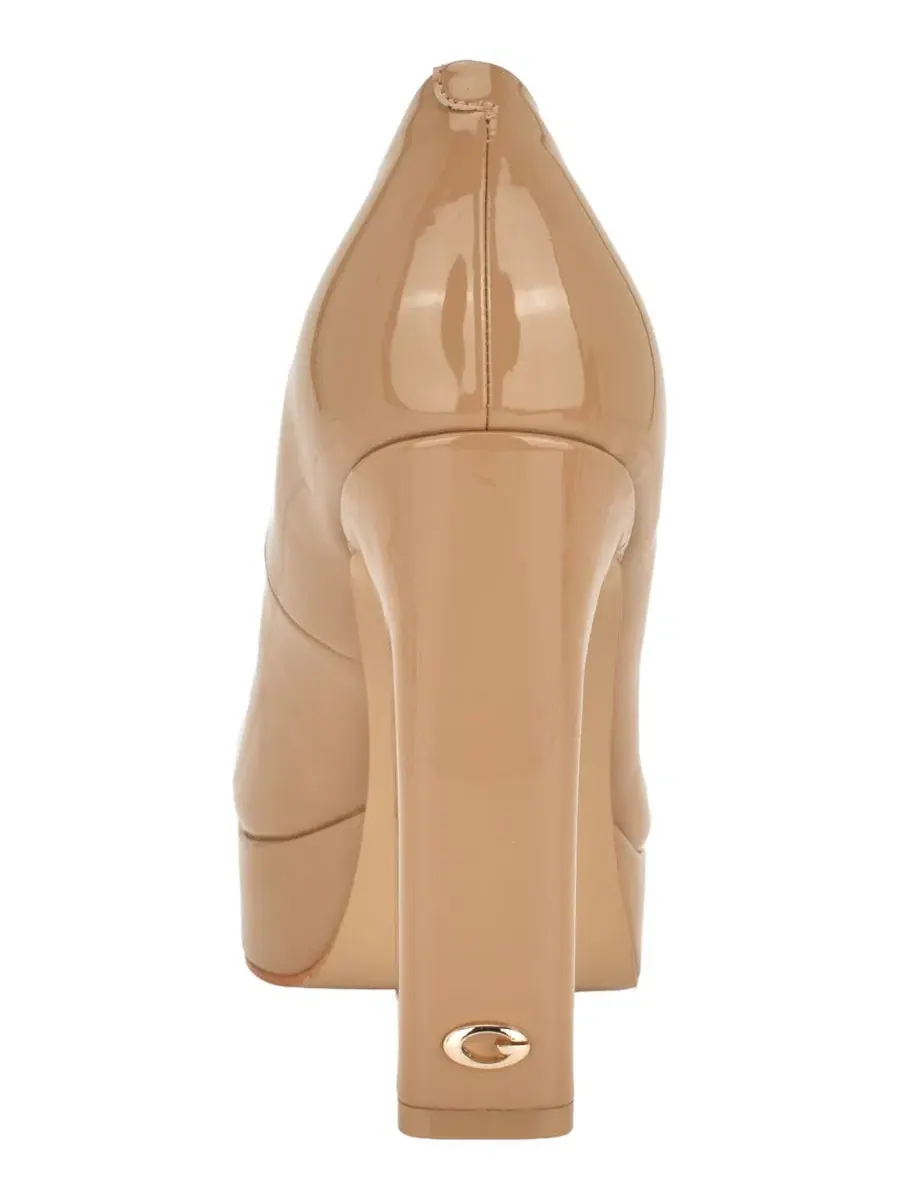 Туфли-платформа Dalarie Tall Block Heel Platform Pumps GUESS, Cafe Patent — изображение 3 из 5