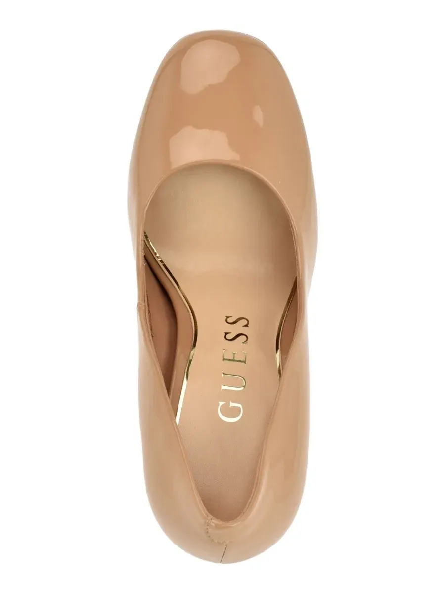 Туфли-платформа Dalarie Tall Block Heel Platform Pumps GUESS, Cafe Patent — изображение 4 из 5