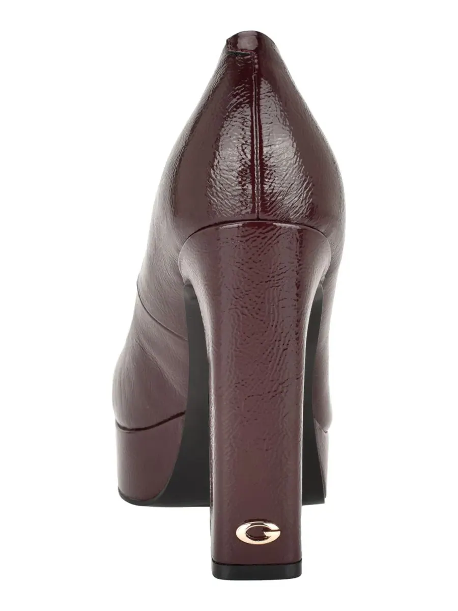 Туфли-лодочки Dalarie Tall Block Heel Platform Pumps GUESS — изображение 3 из 5, темный красный