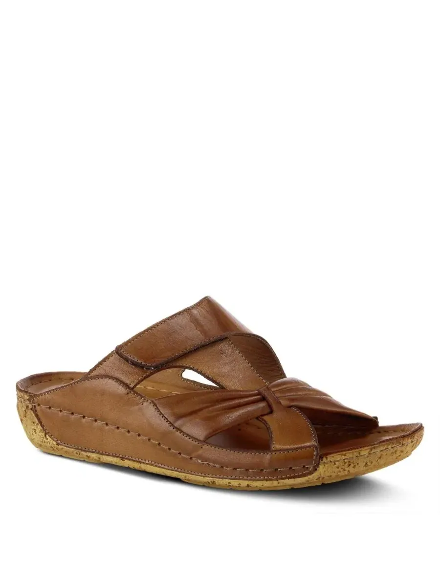 Сандалии-слайды из натуральной кожи Gretta Spring Step — изображение 1 из 6, коричневый