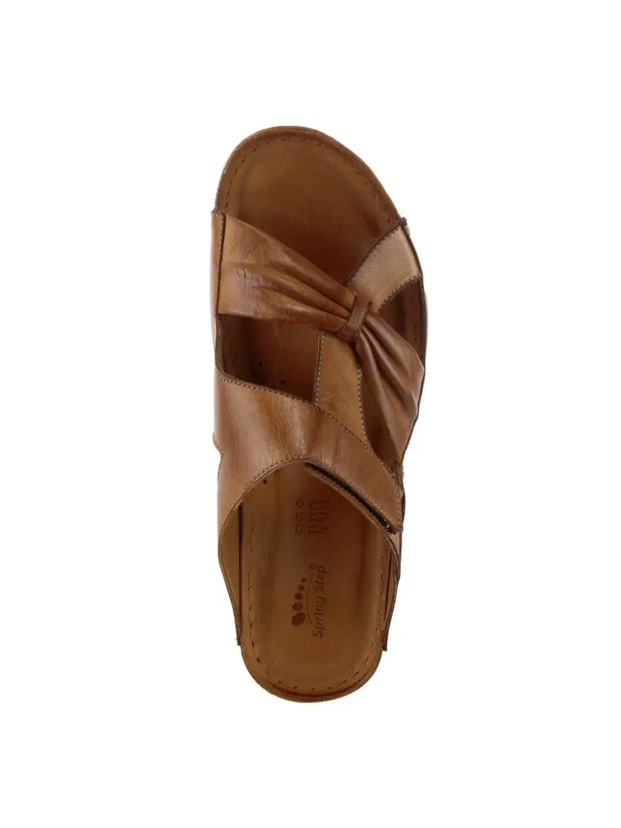 Сандалии-слайды из натуральной кожи Gretta Spring Step — изображение 6 из 6, коричневый