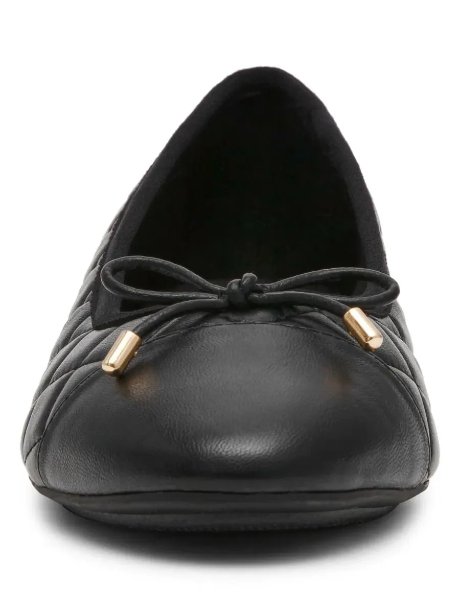 Женские балетки с бантом, на низком каблуке, стеганые Anne Klein — изображение 8 из 8, черный