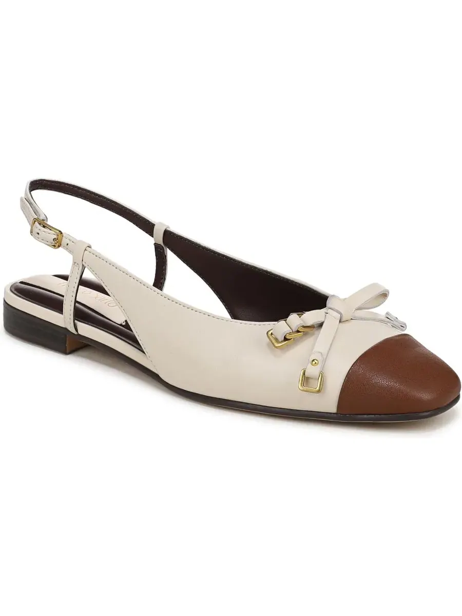 Туфли-лодочки с ремешком-пяткой Ethel Slingback Franco Sarto — изображение 1 из 5, белый/коричневый