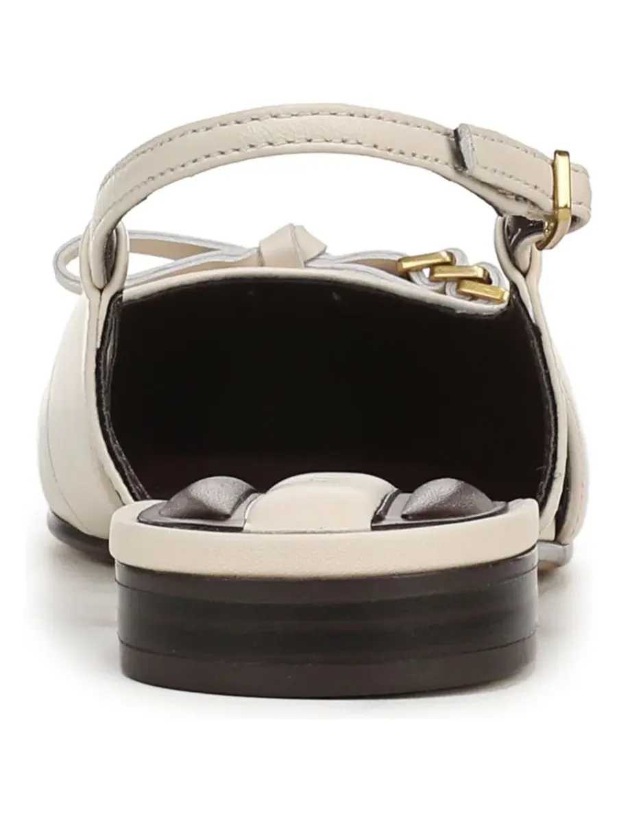 Туфли-лодочки с ремешком-пяткой Ethel Slingback Franco Sarto — изображение 3 из 5, белый/коричневый