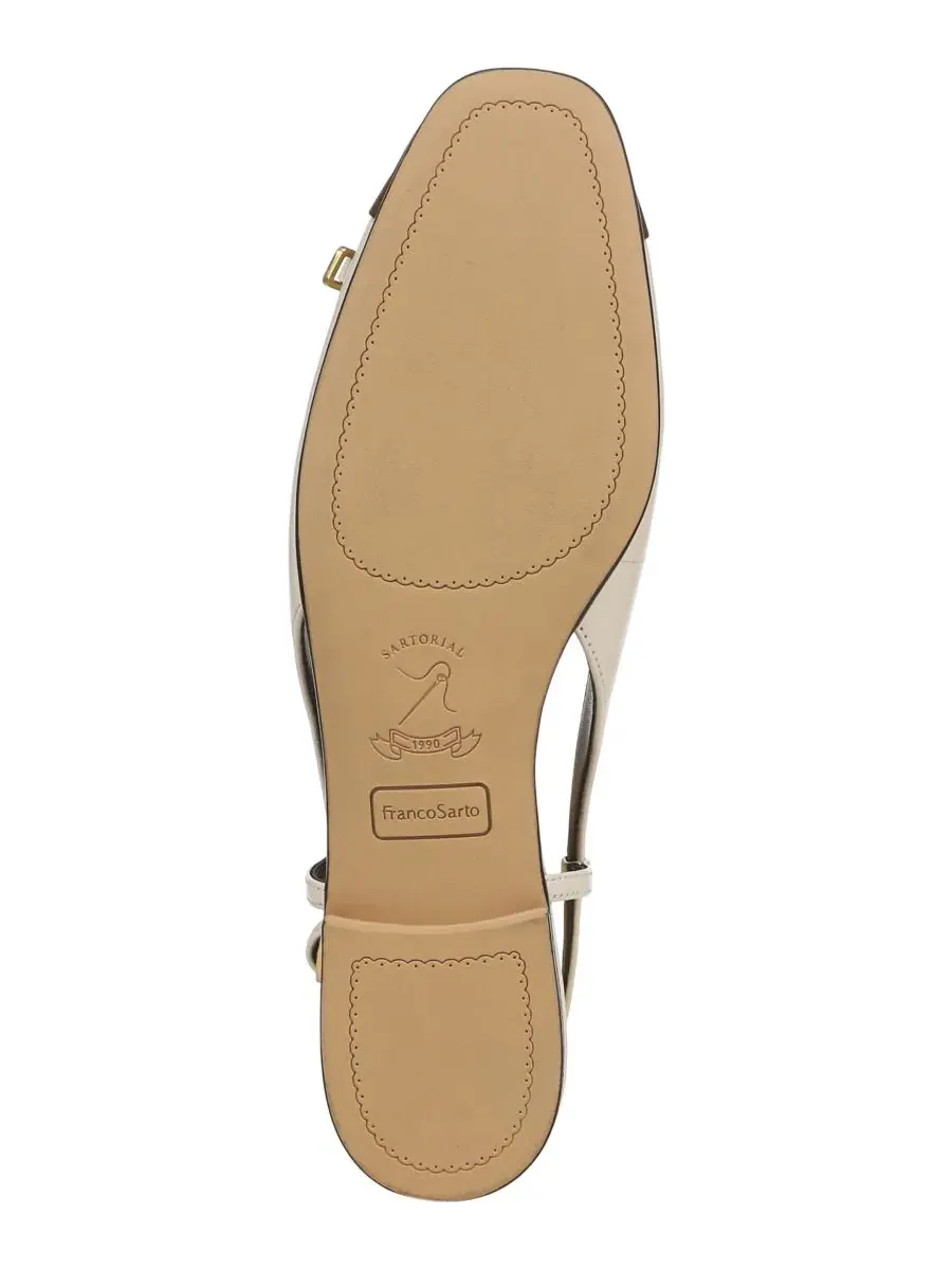 Туфли-лодочки с ремешком-пяткой Ethel Slingback Franco Sarto — изображение 5 из 5, белый/коричневый