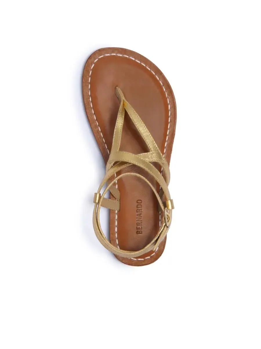 Сандалии Bernardo Mallorie с ремешком на щиколотке Bernardo Footwear — изображение 3 из 5, золото