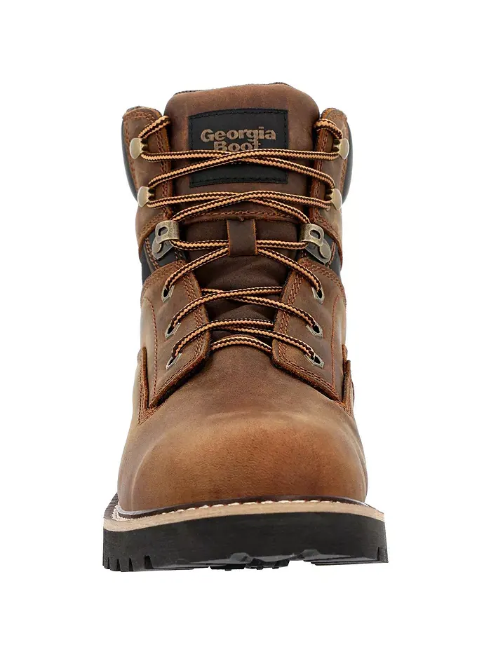 Мужские рабочие ботинки Core 37 Steel Toe Waterproof Georgia Boot — изображение 3 из 7, коричневый