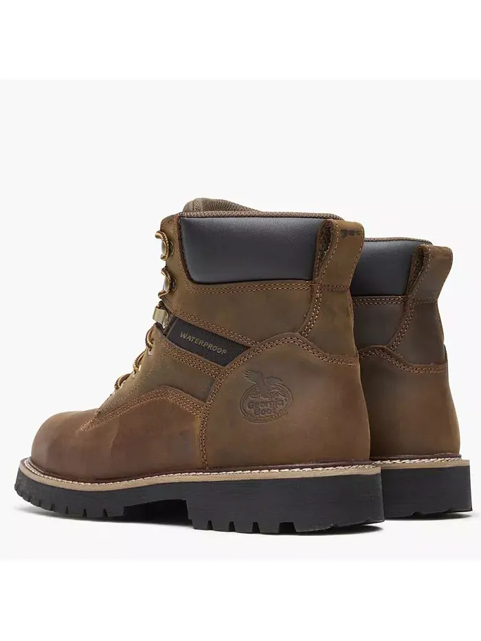 Мужские рабочие ботинки Core 37 Steel Toe Waterproof Georgia Boot — изображение 4 из 7, коричневый