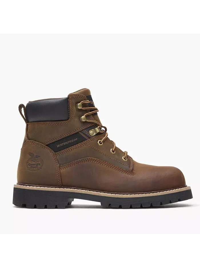 Мужские рабочие ботинки Core 37 Steel Toe Waterproof Georgia Boot — изображение 6 из 7, коричневый