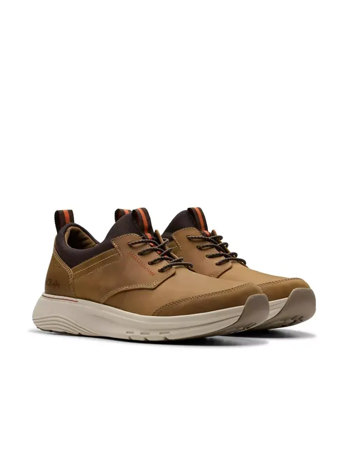 Кроссовки мужские Clarks Motion Trek EZ, кожаные — изображение 4 из 13, темный бежевый