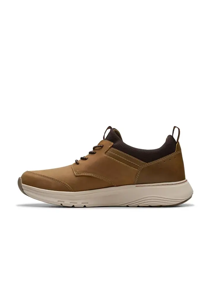 Кроссовки мужские Clarks Motion Trek EZ, кожаные — изображение 6 из 13, темный бежевый