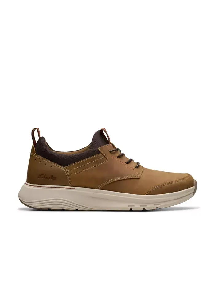 Кроссовки мужские Clarks Motion Trek EZ, кожаные — изображение 7 из 13, темный бежевый