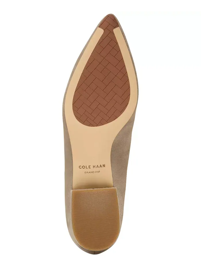 Женские лоферы Valantina на квадратном каблуке с заостренным носком Cole Haan — изображение 5 из 5, бежевый/бежевый