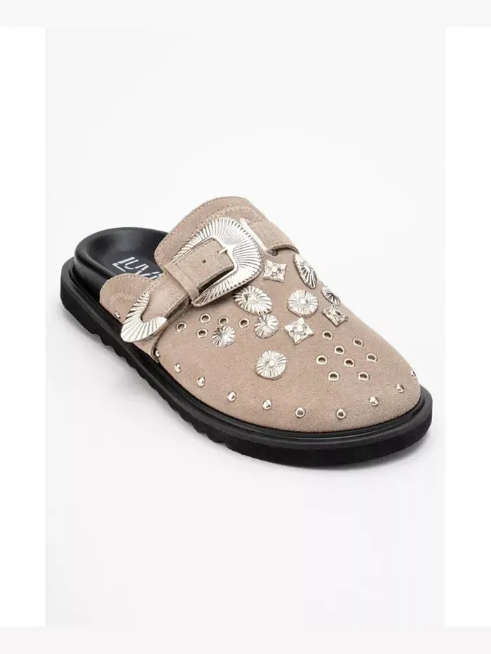 Сандалии Maril из кожи с пряжкой (женские) Forever & Always Shoes — изображение 3 из 6, бежевый/бежевый