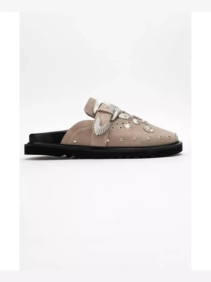 Сандалии Maril из кожи с пряжкой (женские) Forever & Always Shoes — изображение 6 из 6, бежевый/бежевый