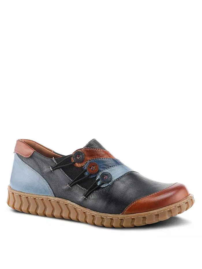 Туфли Neeta Colorblock Leather Slip-On со съемной стелькой и гибкой комфортной подошвой Spring Step — изображение 1 из 1