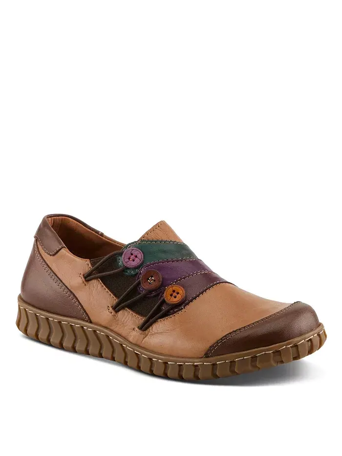 Туфли Neeta Colorblock Leather Slip-On со съемной стелькой и гибкой комфортной подошвой Spring Step