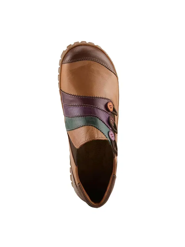 Туфли Neeta Colorblock Leather Slip-On со съемной стелькой и гибкой комфортной подошвой Spring Step — изображение 3 из 6