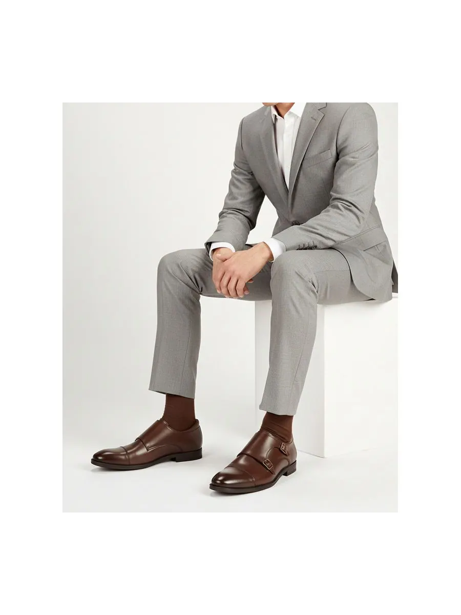 Мужские туфли-оксфорды Oliver Street Hands-Free Slip-On Double Monk Dress Oxfords Marc Joseph New — изображение 2 из 6