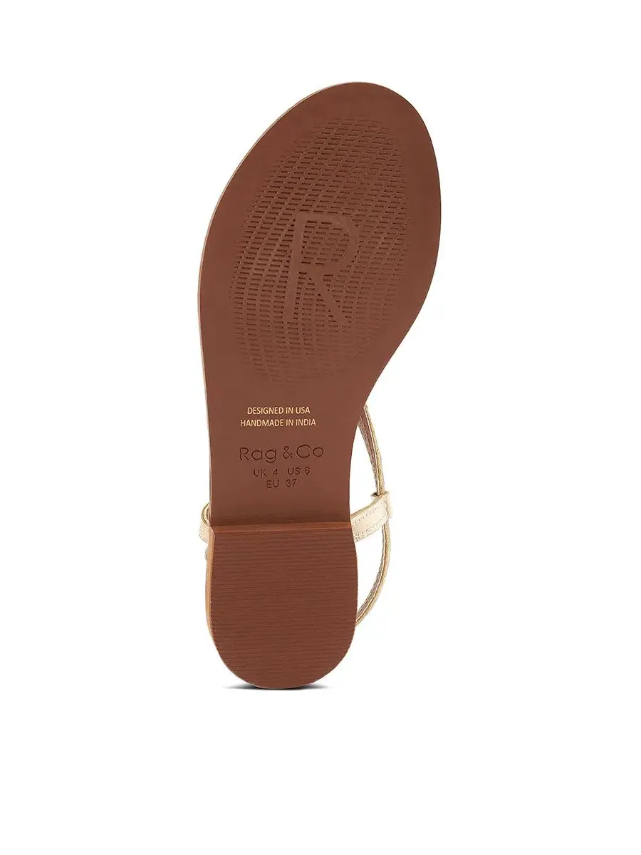 Сандалии Pheobe Strappy Flat Sandals Rag & Co — изображение 3 из 7, розовый