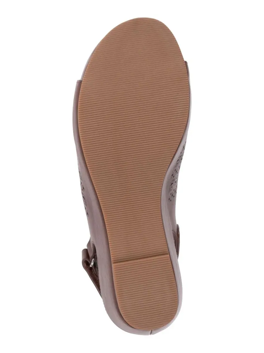 Женские перфорированные сандалии на танкетке Mahina Gc Shoes — изображение 5 из 5, коричневый