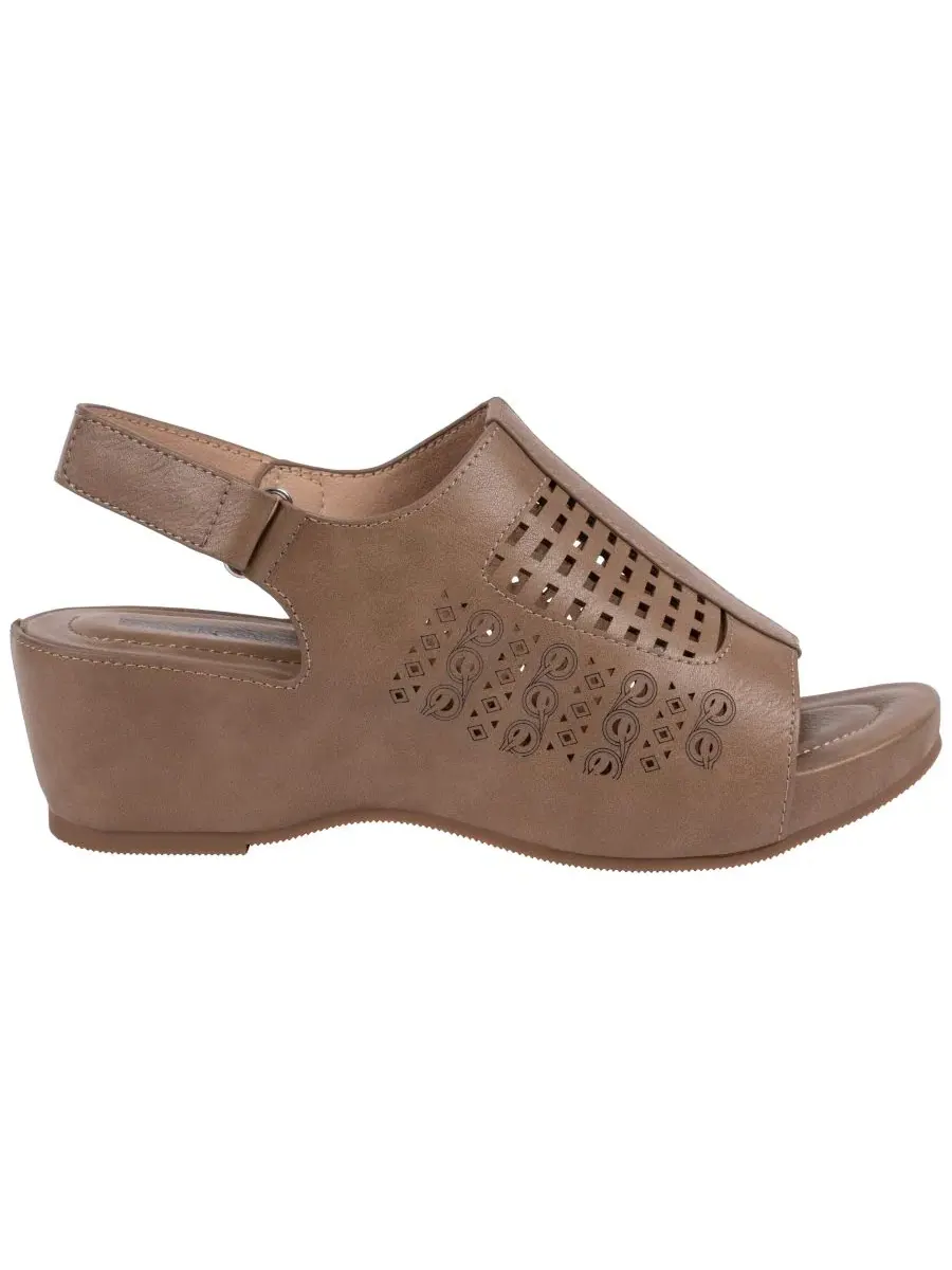 Женские перфорированные сандалии на танкетке Mahina Gc Shoes — изображение 2 из 5, белый