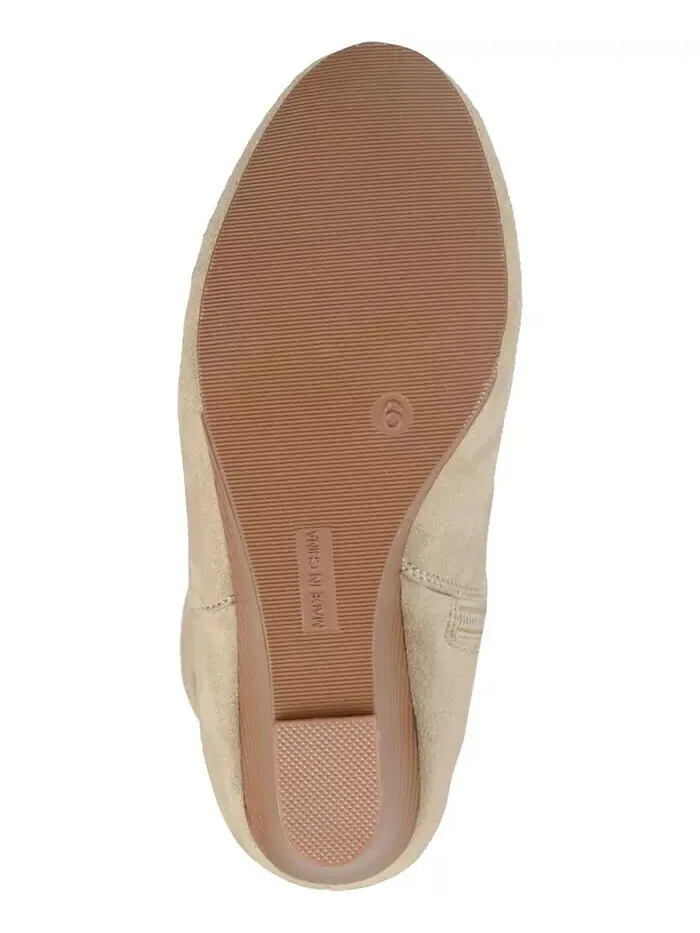 Женские сапоги Haze Wide Calf с оборками и высокой танкеткой Journee Collection — изображение 3 из 6, серый