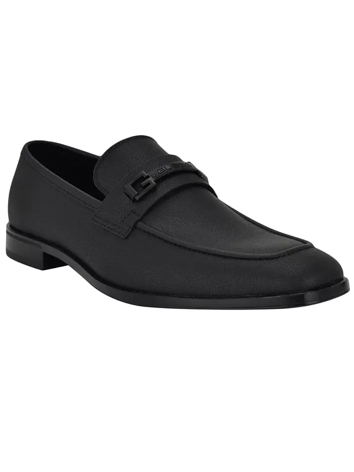 Мужские классические лоферы Hollas Square Toe Slip-On GUESS — изображение 1 из 5, черный