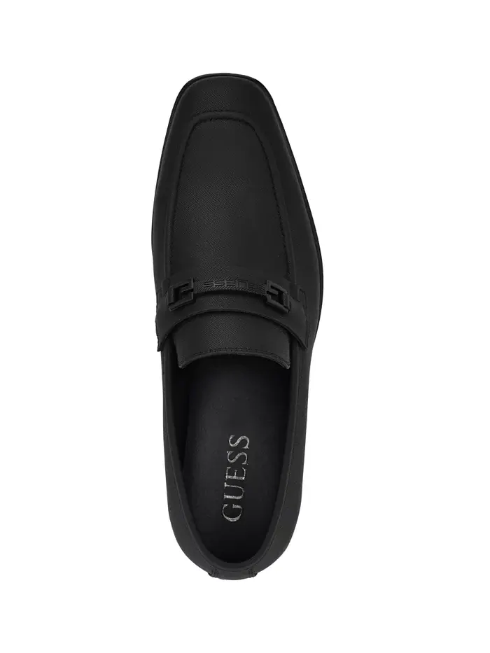 Мужские классические лоферы Hollas Square Toe Slip-On GUESS — изображение 3 из 5, черный