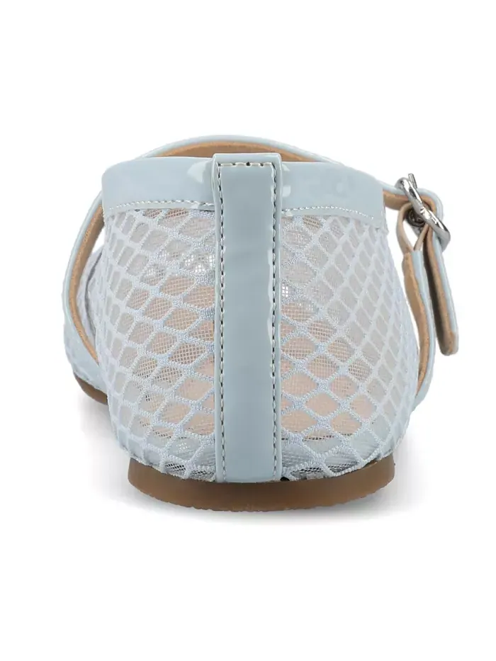 Женские балетки Casha Mesh Mary Jane Journee Collection — изображение 3 из 6, светлый синий