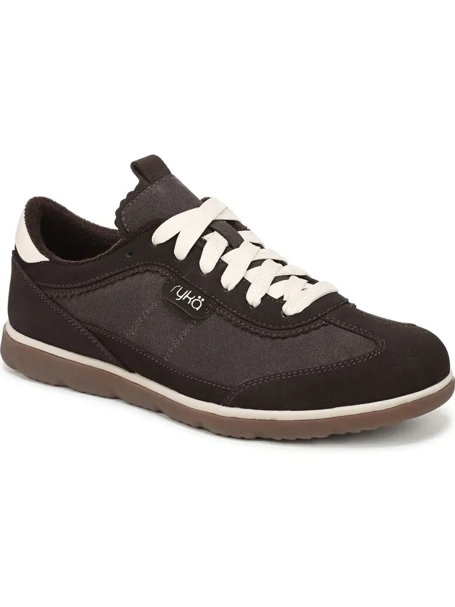 Кроссовки женские с плоской подошвой, модель Effortless Lace Up Court, бренд Ryka — изображение 1 из 6, коричневый