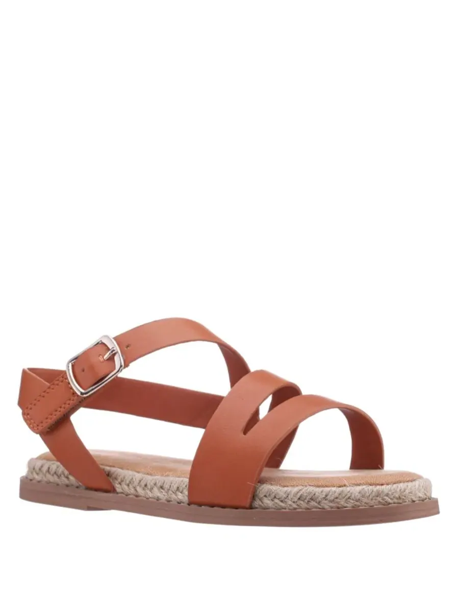 Сандалии Flat Sandal с круглым носком и регулируемым ремешком Nina — изображение 1 из 7, бежевый