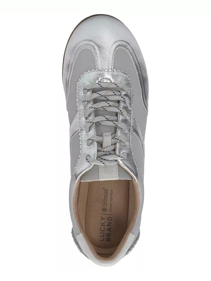 Женские низкие кроссовки Kofila на шнуровке Lucky Brand — изображение 4 из 5, серебряный