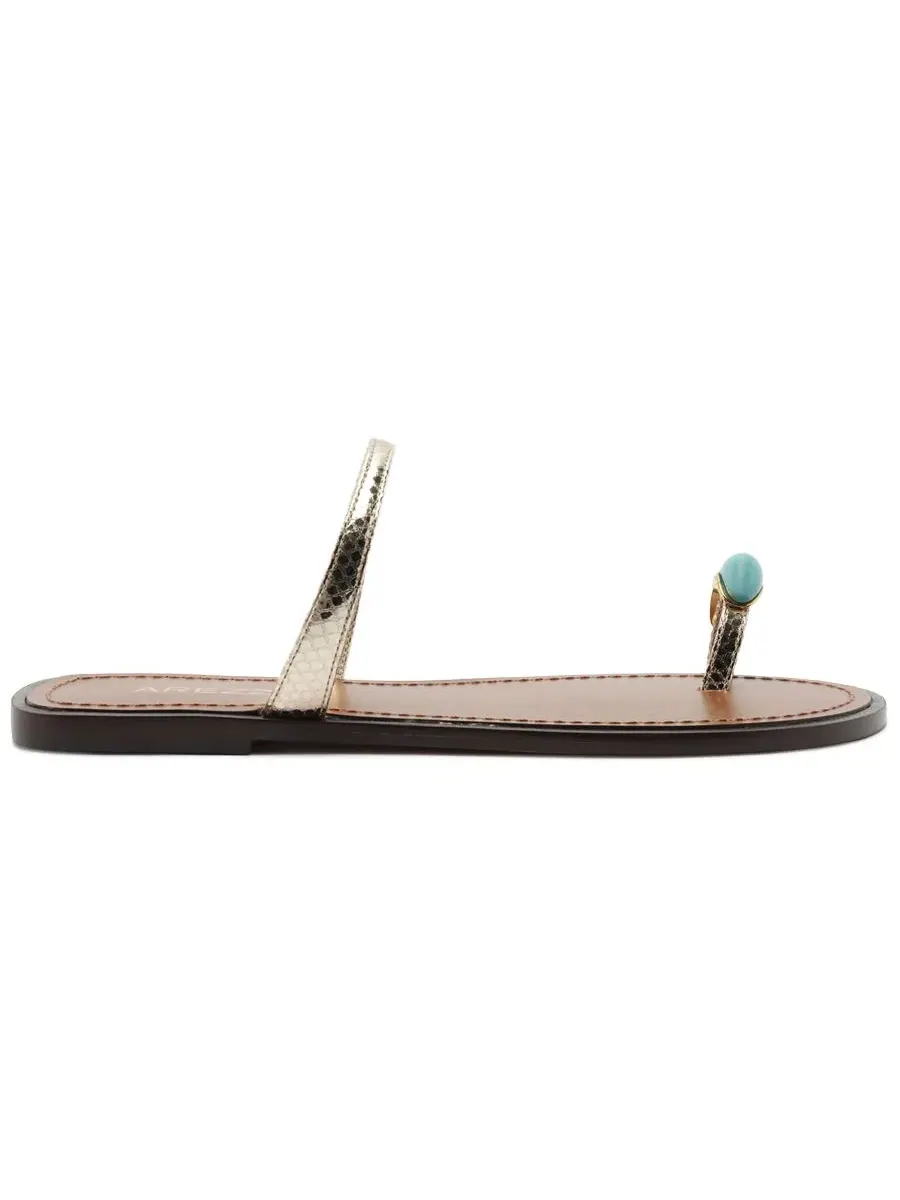 Сандалии Sophie Flat Sandal Arezzo — изображение 2 из 5, платиновый