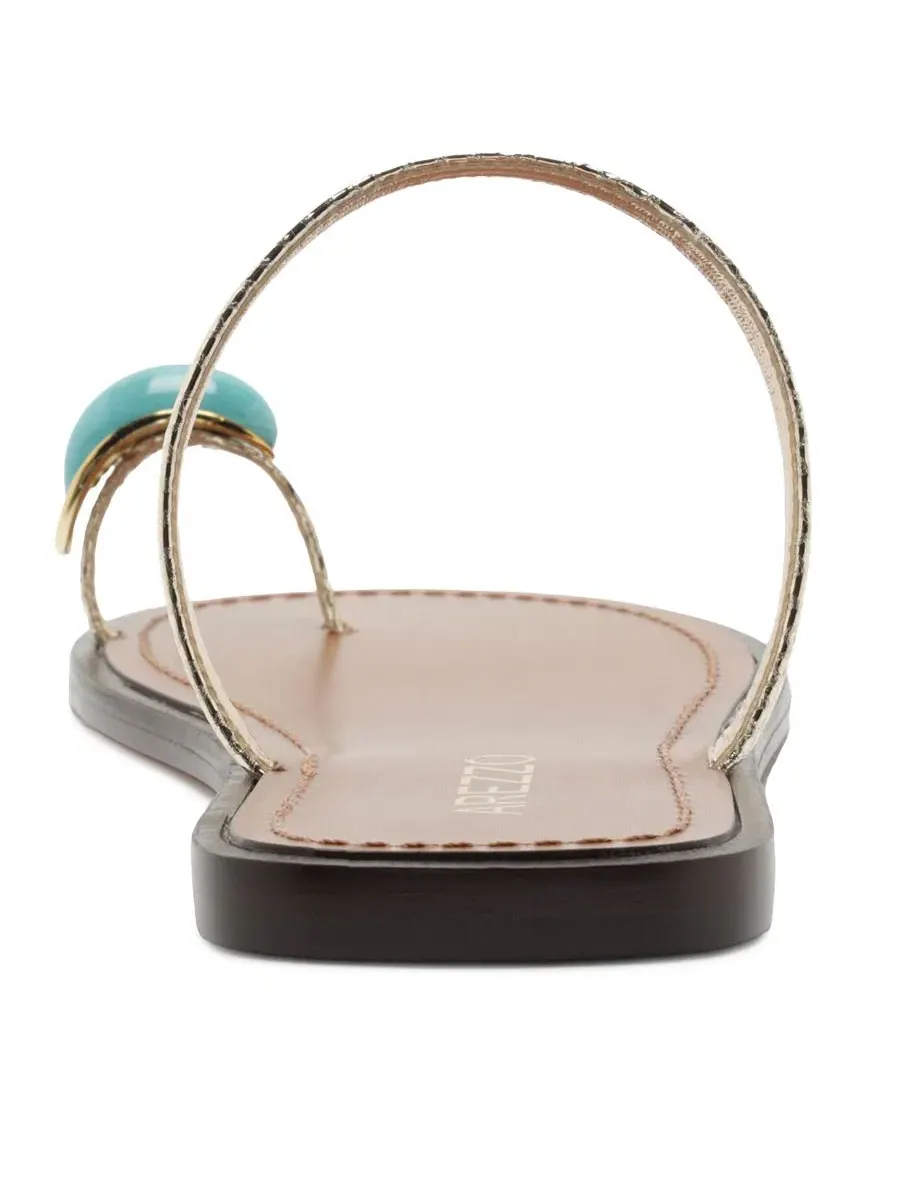 Сандалии Sophie Flat Sandal Arezzo — изображение 3 из 5, платиновый