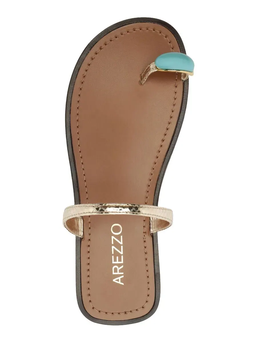 Сандалии Sophie Flat Sandal Arezzo — изображение 4 из 5, платиновый