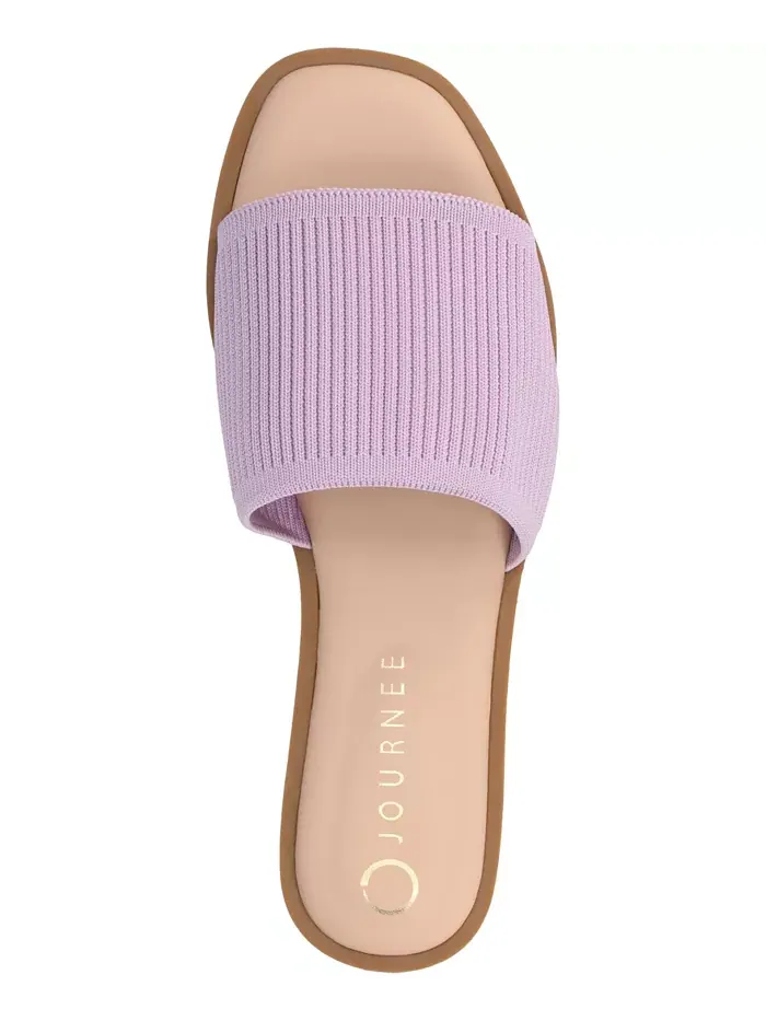 Женские сандалии Prisilla Single Band Slide Туфли на плоской подошве Journee Collection — изображение 4 из 6, фиолетовый