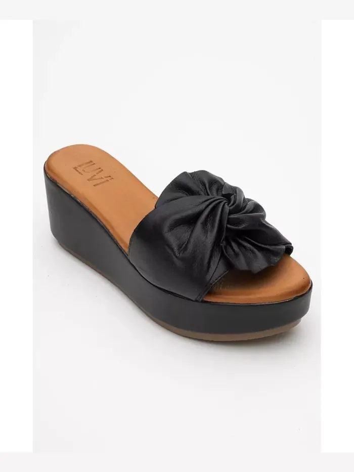 Сандалии из кожи на танкетке Syndra Bow (женские) Forever & Always Shoes