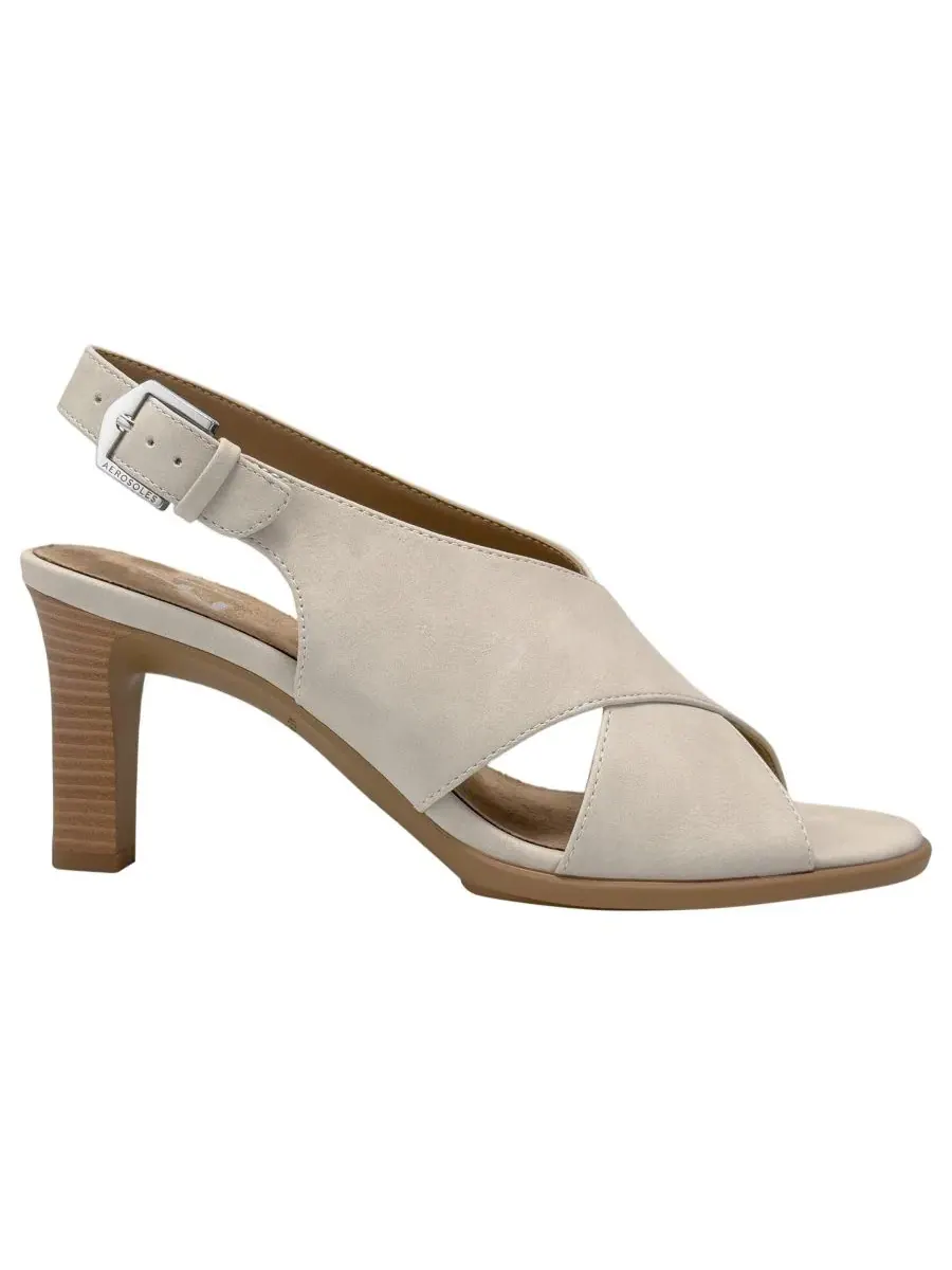 Женские сандалии на каблуке Hollis с открытой пяткой Aerosoles, Stone Faux Nubuck — изображение 2 из 6