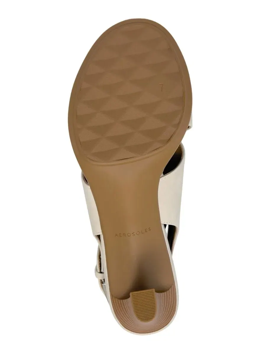 Женские сандалии на каблуке Hollis с открытой пяткой Aerosoles, Stone Faux Nubuck — изображение 5 из 6