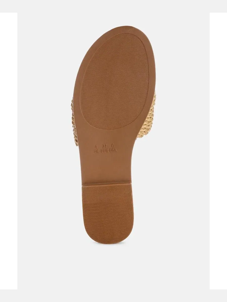 Женские балетки Onawa с плетеным ремешком London Rag, натуральная рафия — изображение 5 из 5, натуральный