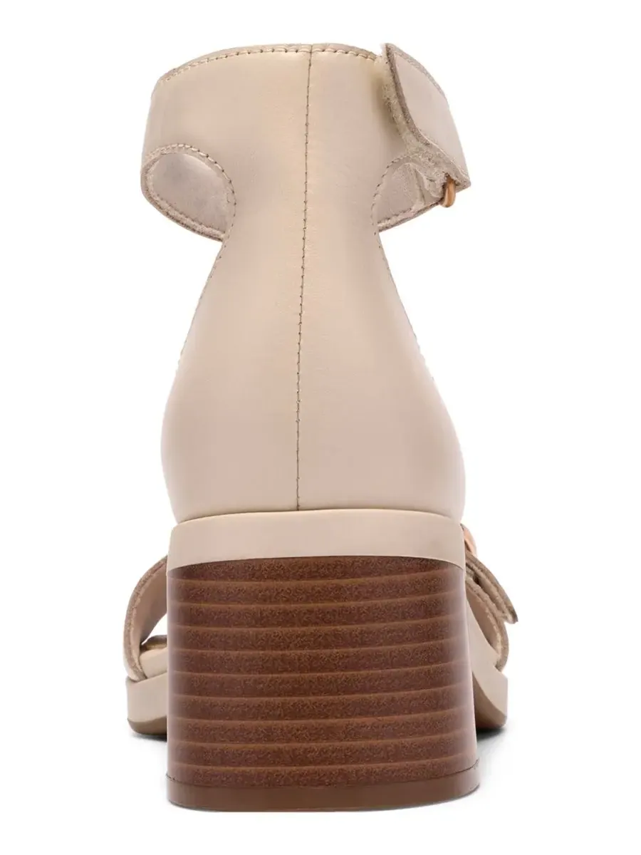 Сандалии женские Clarks Jaylan Dream с квадратным носком, кремовые, кожа — изображение 3 из 8, кремовый