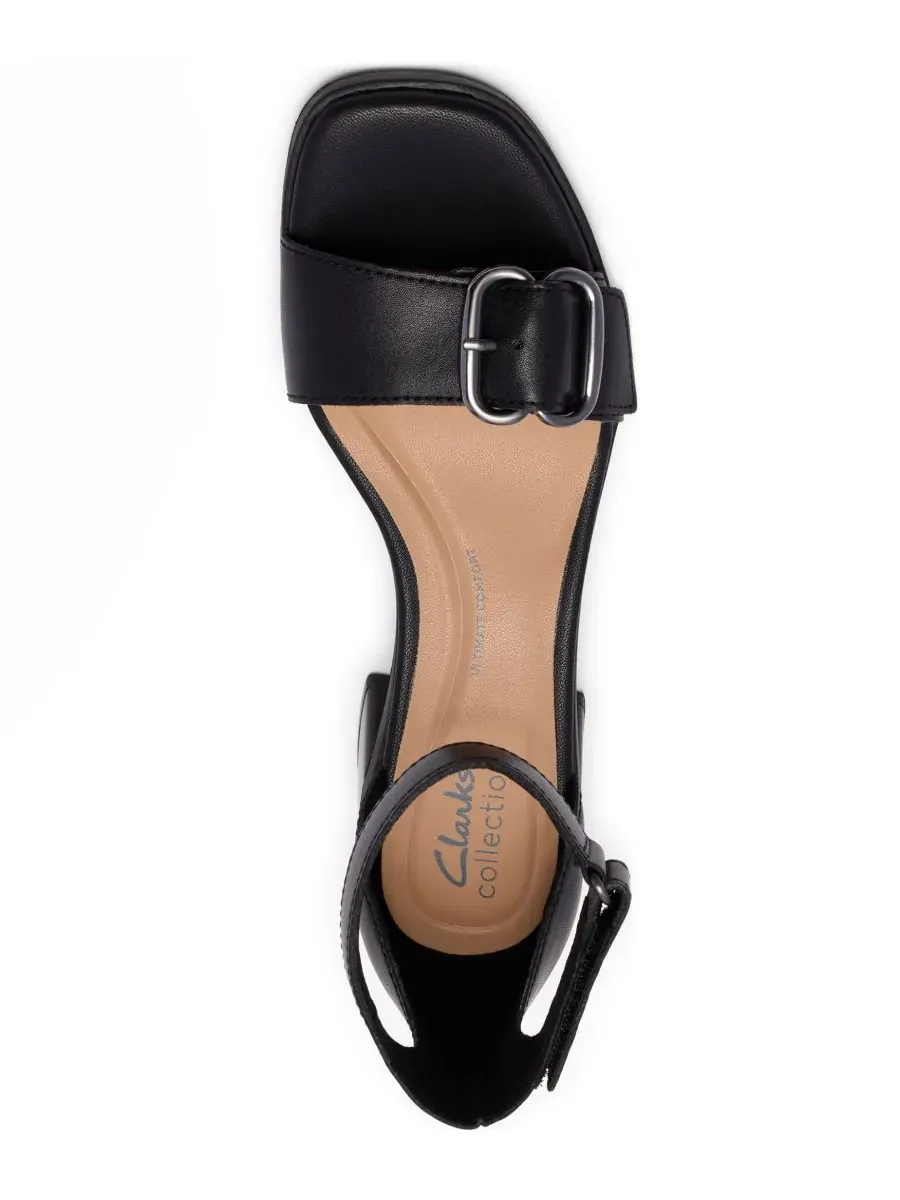 Сандалии женские Clarks Jaylan Dream, кожаные, с квадратным носком — изображение 4 из 8, черный