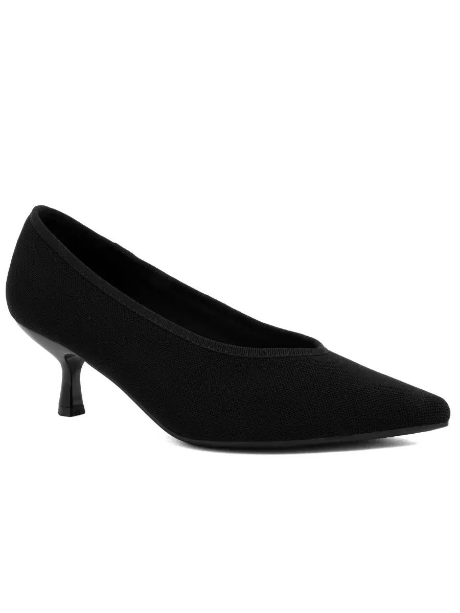 Туфли-лодочки Nellon Knit High Vamp Pointed Toe Pumps Jones New York — изображение 1 из 5, черный