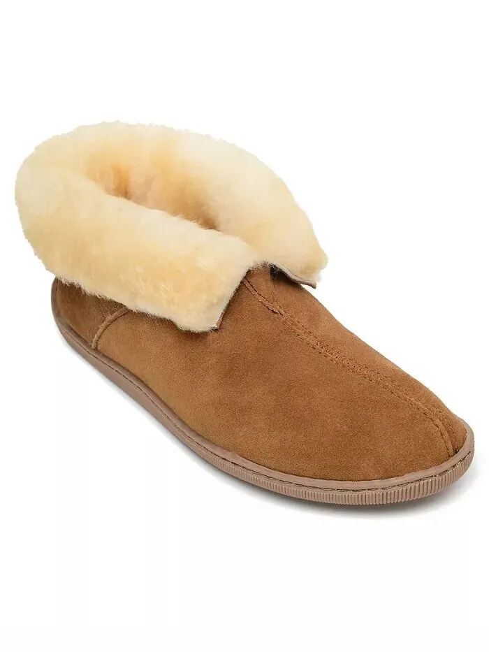 Мужские тапочки-ботфорты Minnetonka — изображение 1 из 3, бежевый